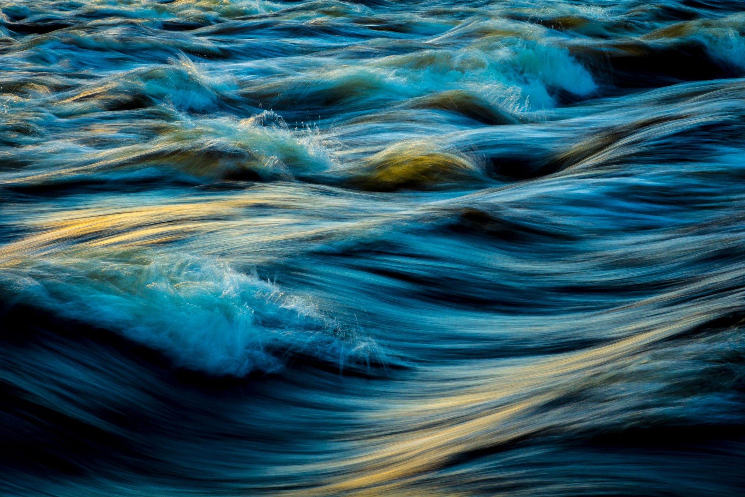 Waves on a shoreline